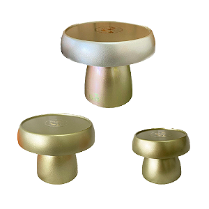 Kit Boleiras Cogumelo P M G Só Boleiras Dourado