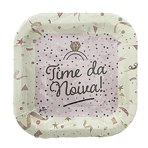 Prato De Papel Quadrado Despedida De Solteiro 18Cm 08un