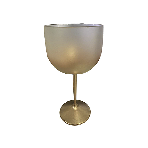 Taça De Gin Degrade Dourado Brilho Acrílica 600ml Decoração