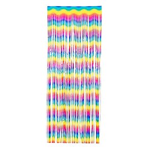 Cortina Metalizada Colorida Decorativa Franja  L1MxA2M