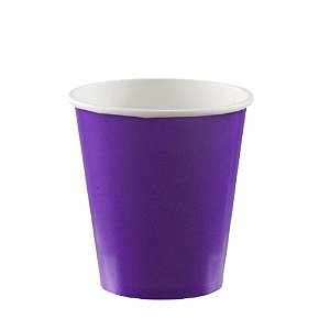 Copo De Papel Liso Roxo Descartavel Festas 270ml 10 un