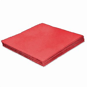 Guardanapo De Papel Liso Vermelho Folha Dupla 20 fls 32x32