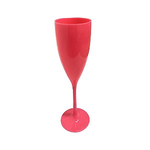 Taça De Champagne Rosa Neon Acrílico Decoração