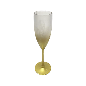 Taça De Champagne Degrade Dourada Acrílico Decoração