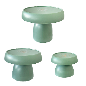 Kit Boleiras Cogumelo Foscas P M G Só Boleiras Verde Menta