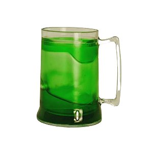 Caneca Gel Verde Acrílica Bebidas Refrescantes 450ml