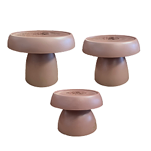 Kit Boleiras Cogumelo Foscas P M G só Boleiras Noz Moscada