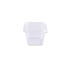 Pote Quadrado C/ Tampa Embalagem Transparente 250ml 20un