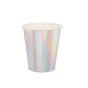 Copo De Papel 240ml Liso Furtacor Reutilizável Festas 8un