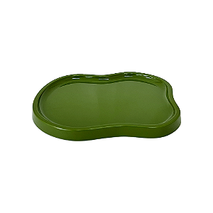 Bandeja Orgânica Dubai Plástico Verde Oliva Mod 3 Decorativa