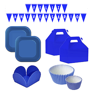 Kit Festa Live Colors Azul Royal  Decoração Para Festas