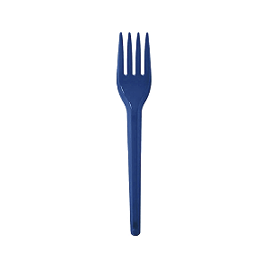 Garfo Descartável Plástico Azul Sobremesa 50uni Festas