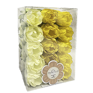 Forminha Bela Decora Doces Tons Amarelos Para Doces 30 uni