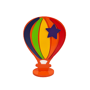 Balão Mdf Estrela Pequeno Laranja Decorativo Para Festa