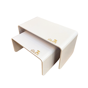 Par De Elevadores Só Boleiras Branco Decorativo Suporte