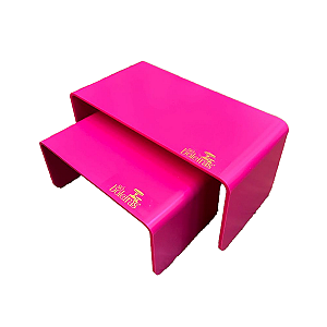 Par De Elevadores Só Boleiras Fosco Pink Decorativo Suporte