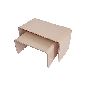 Par De Elevadores Só Boleiras Fosco Nude Decorativos Suporte