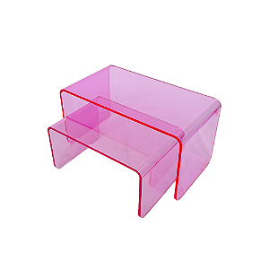 Par De Elevadores Só Boleiras Clean Pink Decorativa Suporte