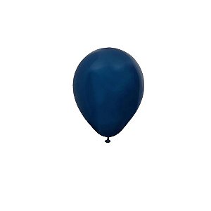 Balão Happy Day Azul Naval Redondo 9" Bexiga Decoração 50un