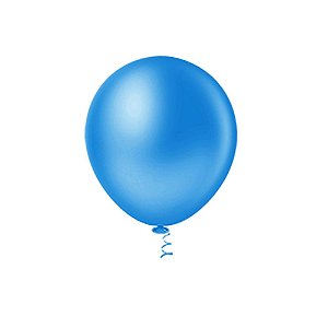 Balão Pic Pic Liso Azul 12" Bexiga Decoração Festa 12unid