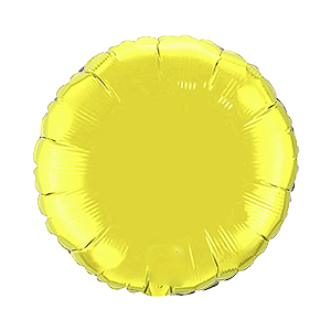 Balão Redondo 20" 50cm Amarelo Liso Metalizado