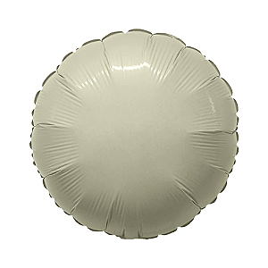 Balão Redondo 20" 50cm Vanilla Liso Metalizado Decorativo