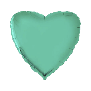 Balão Coração 20" 50cm Tiffany Metalizado Decoração