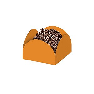 Forminha Para Doces 4 Pétalas Laranja Festas Embalagem  50un