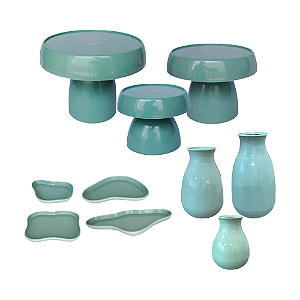 Kit Só Boleiras Festejar Verde Menta Decorativo Para Festa