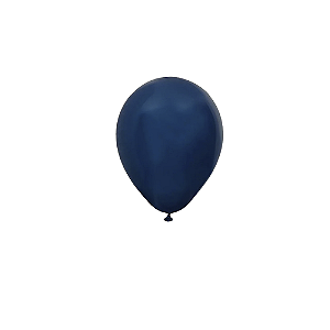 Balão Happy Day 5" Liso Azul Naval Bexiga Festas 50un