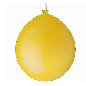 Balão Happy Day Big 250 Liso Amarelo Bexiga Brincar Decorar
