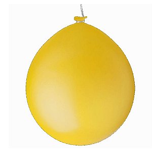 Balão Happy Day Big 350 Liso Amarelo Bexiga Brincar Decorar