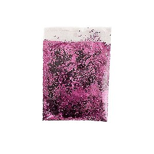 Enfeite Decorativo Confete Mini Hexagonal Rosa P/ Balões 15G
