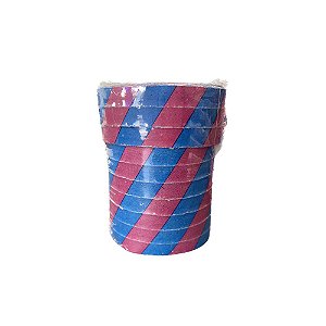 Serpentina Azul e Rosa Decoração Carnaval Papel 10un 1cmx8m