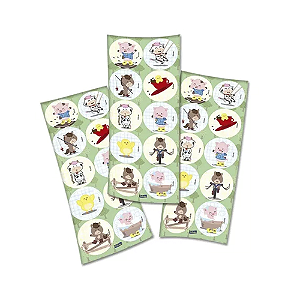 Adesivo Fazendinha Bichinhos Temático Decorativo Festas 30un