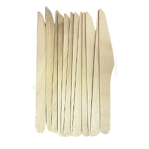 Faca De Madeira Natural 16CM Decorativa Festas 12un