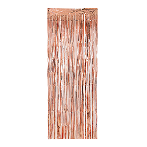 Cortina Metalizada Rose Gold Decorativa 2x1 Silver Festas