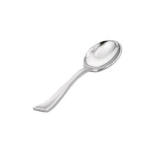 Colher Sobremesa Classic Prata Decoração Elegante 10un