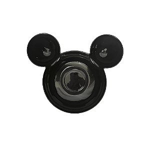 Bandeja Cabeça Mouse Preto Plástico Decoração