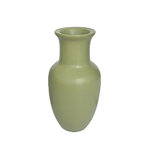 Vaso Lindoia Verde Eucalipto Cerâmica Decorativo Cerâmica