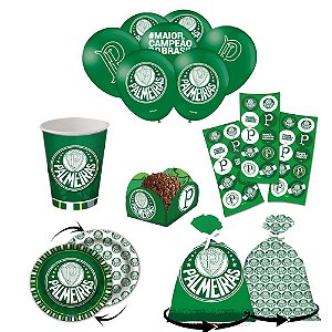 Kit Festivo Aniversário Time Palmeiras Futebol Comemore 92pçs