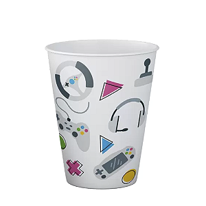Copo De Papel Games Colorido Descartável Festa 250ml 8un