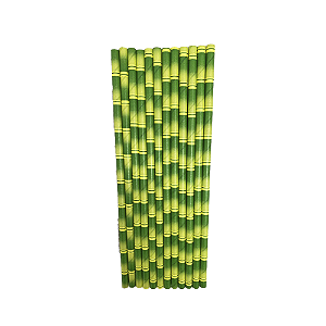 Canudo Bambu Papel Biodegradável Decorar Festa 12un