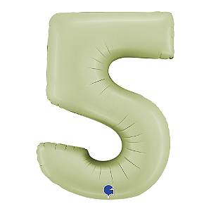 Número Metalizado 66cm Olive Garden 5 Decorativo Festas