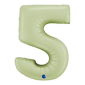Número Metalizado 66cm Olive Garden 5 Decorativo Festas