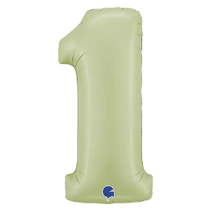 Número Metalizado 66cm Olive Garden 1 Decorativo Festas
