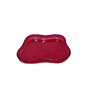 Bandeja Orgânica Só Boleiras 180 Clean Vermelho Decoração