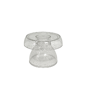 BOLEIRA COGUMELO CLEAN PEQUENO GLITTER PRATA