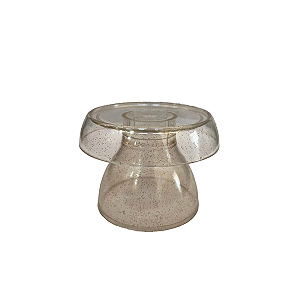 BOLEIRA COGUMELO CLEAN PEQUENO GLITTER PRATA