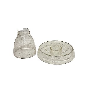 BOLEIRA COGUMELO CLEAN MEDIO GLITTER DOURADO